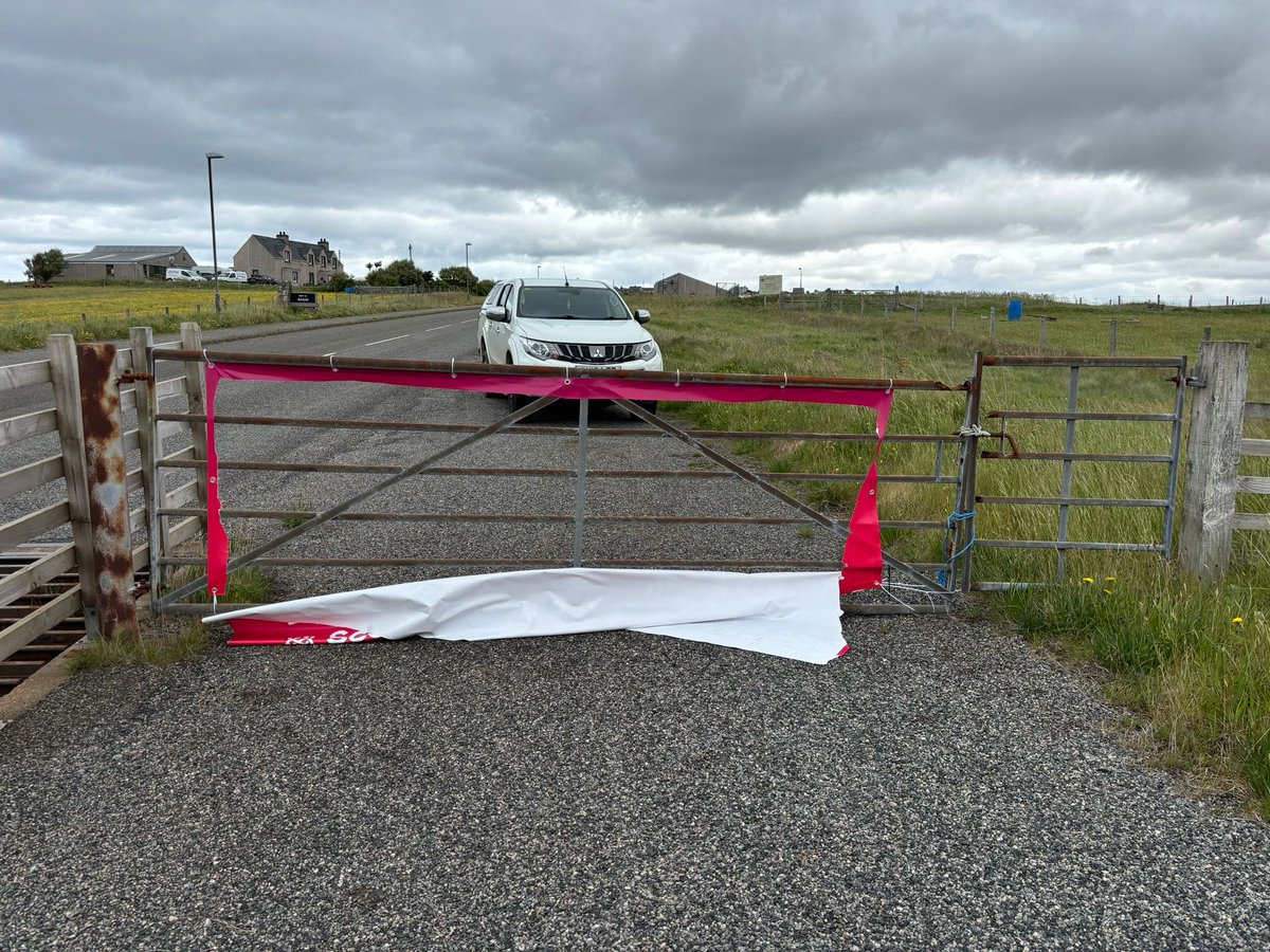 Someone nasty has taken a knife to a Labour banner near Arnol. We’ll repair and replace, we won’t be intimidated and like all the main participants in this election we’ll respect our differences democratically not with thuggish vandalism.