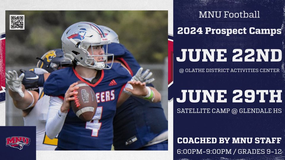 It’s Camp Day!!!  It’s not too late to get signed up. Come get coached by the MNU Coaching staff.  We will accept walk ups! 
👇👇👇
mnufootballcamps.com