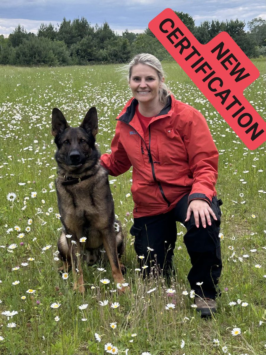WolverineState's tweet photo. Congratulations to K9 Alyx and handler @casandraulbrich on earning their Human Remains Detection certification through the National Search Dog Alliance (NSDA). https://t.co/rPGamNsQKF