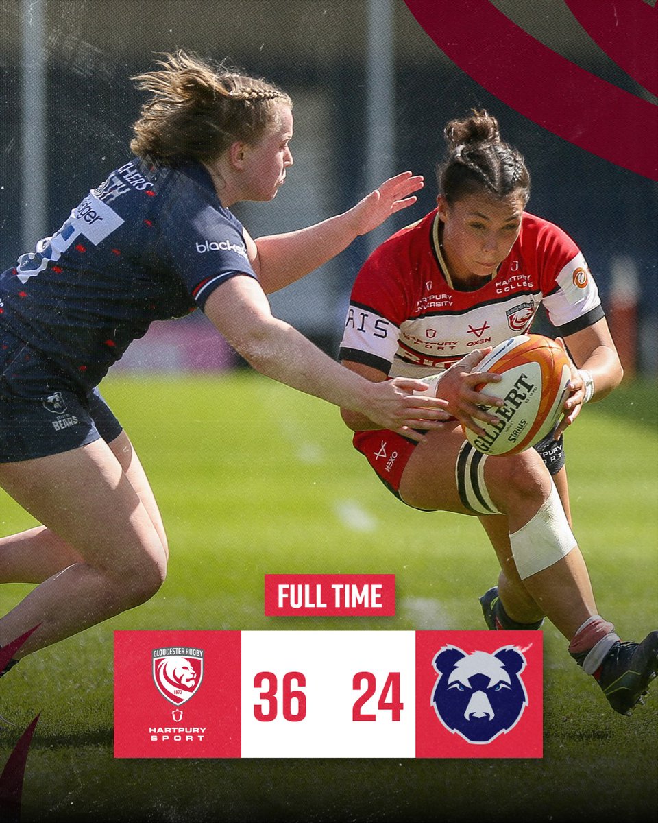 FULL TIME

GLOUCESTER-HARTPURY ARE PWR CHAMPIONS! The Circus beat Bristol Bears to earn their second consecutive Allianz PWR title!

🍒 36 - 24 🐻 | #GLOvBRI