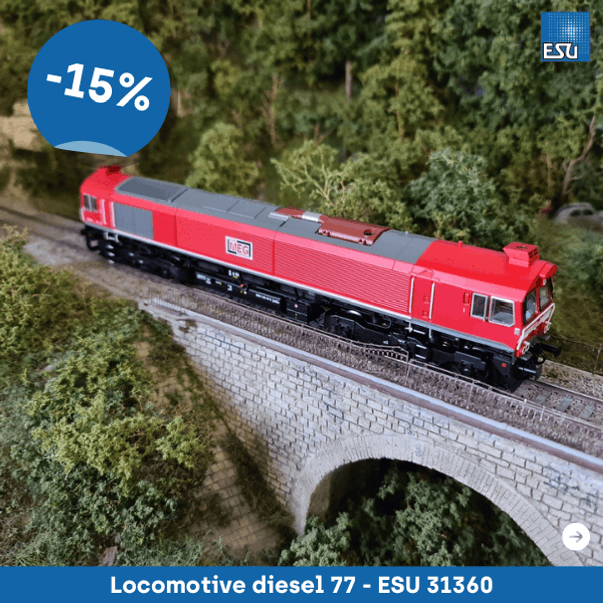JModelisme's tweet photo. ⚠️ Promotions Esu !
🚂 Locomotives diesels en promotions sur la gamme Esu jusqu’à -15% !
Cliquez-ici pour les découvrir 👉 https://t.co/KjR2nxg479
#Esu #ModélismeFerroviaire #TrainHO #ScaleHO #TrainDiorama https://t.co/yetMho4JfZ