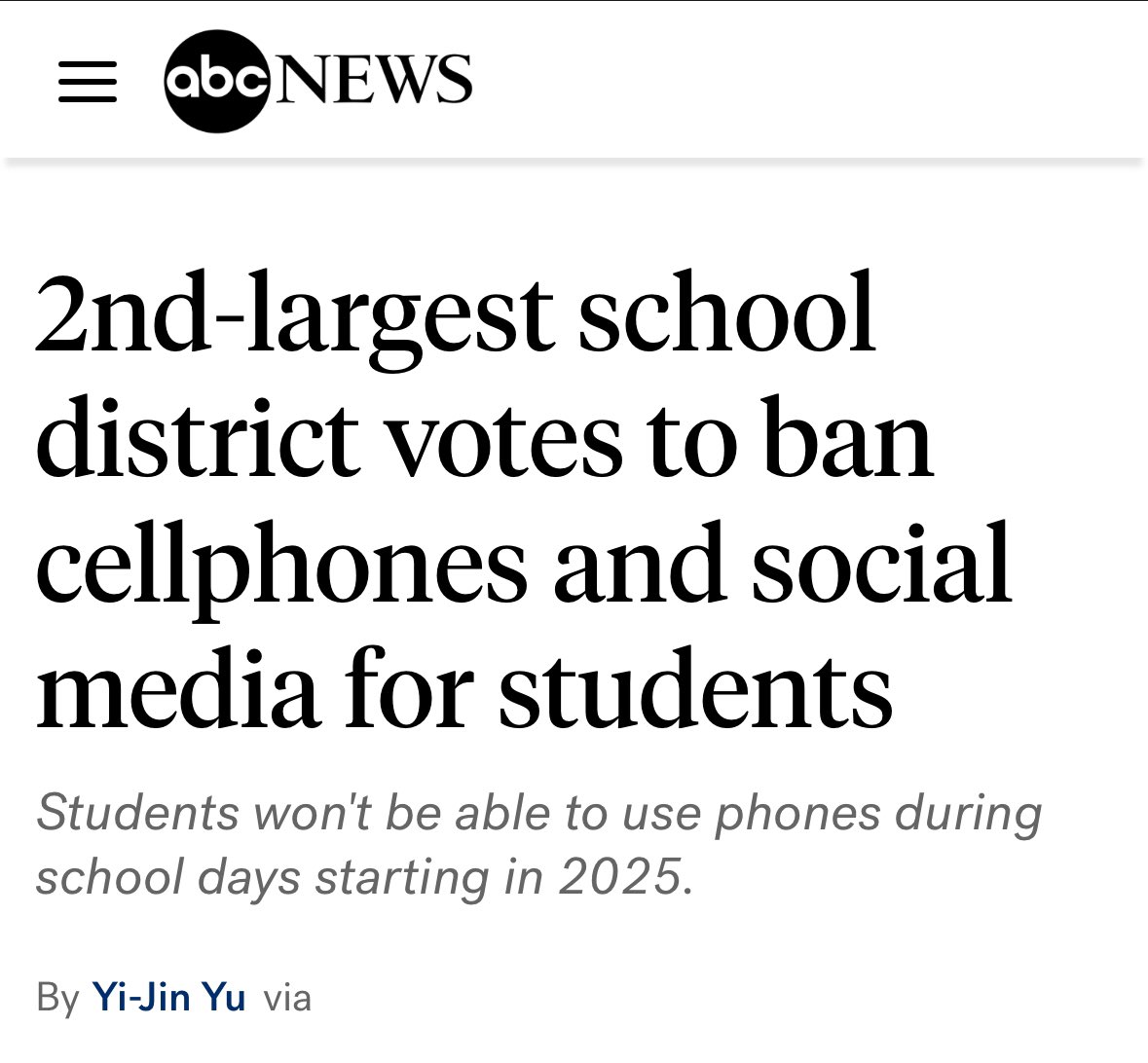 Major!

Having these 7 hrs during the day where kids can learn focus, patience, how to be without their phones, how to manage discomfort, &amp; how to talk to each other is critical, and such spaces are increasingly rare. 

Thank you <a href="/JonHaidt/">Jonathan Haidt</a> for kicking this work into another gear.