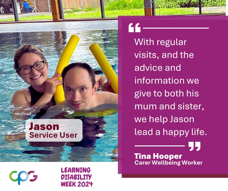 Carer Wellbeing Worker, Tina, supported Betty to apply for paid hours for her daughter, Leah, to be Jason's Personal Assistant. They were successful; now Leah is employed to take her brother to enjoy the activities he loves.

Info on this service:
careplusgroup.org/services/carer…
#LDWeek