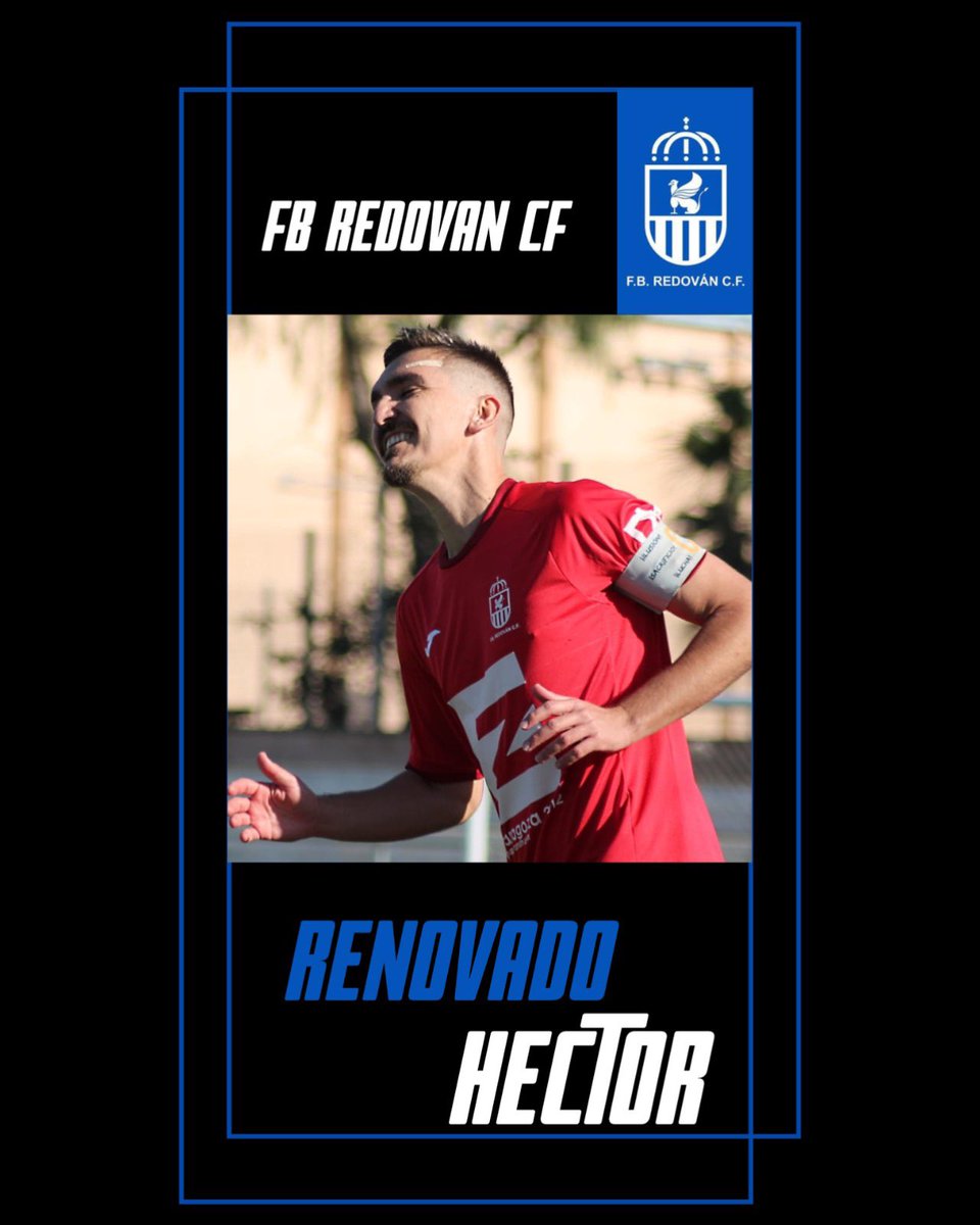 RedovanCf's tweet image. ⚽️ RENOVADO 💙

Héctor Beltrán continuará la temporada 2024/2025 como jugador del FB Redován CF. 🤝🏼

Héctor cumplirá su ¡6ª temporada! como jugador del primer equipo, capitán, experiencia y contundencia para nuestra línea defensiva.
Un lujo seguir teniéndolo en el Duana.