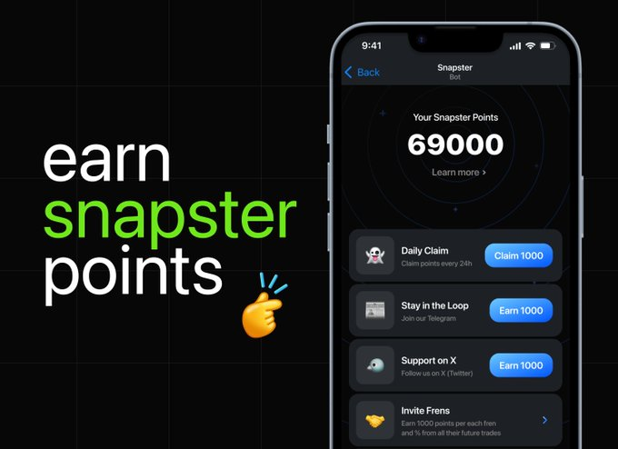 GACryptoO's tweet photo. 🎆 Snapster: Get In Early & Maximize Rewards | Strong Backers
🗓 #Snapster is a Mini MEME Coin Trading Telegram App on TON ecosystem.
💪Backed by VCs like #BR_Capital, etc.,
🪙 Earn snapster Points & Get Rewarded
🪂 Early supporters will be generously rewarded
🎁 More snapster Points = More 🪂
👉Join here: https://t.co/I6EPCnLkQt
🔹You can start earning snapster Points by
🔹Daily Check-in, Doing Quests & Inviting Frens.
👀 We are early on this, don't fade and take the advantage of trend to boost your earnings.
🩷🔁