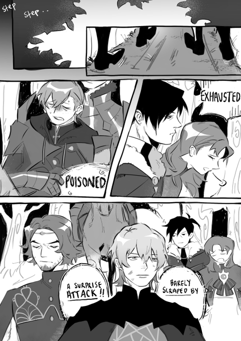 (1/4) heres my sylvix comic that was supposed to be for #SYLVAINBDAYPREGAME except im 20 days late
prompt was "make him blush" 