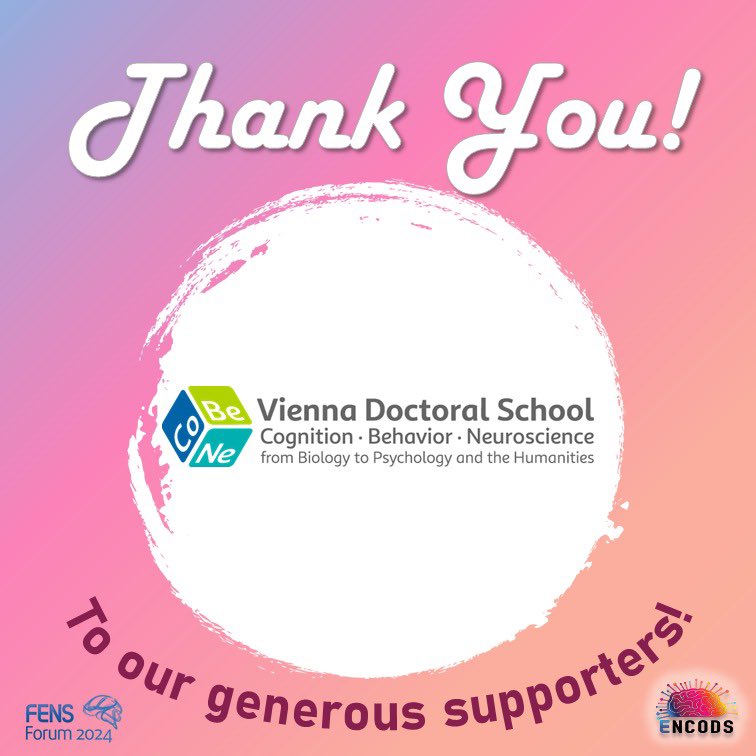 A big thank you to Vienna Doctoral School for their fantastic support of #ENCODS24 ! 🎉

Your contribution is key to the success of this event! 🌟

#SupporterAppreciation #ViennaDoctoralSchool #FutureScientists #Science 

<a href="/FENSorg/">FENS</a>