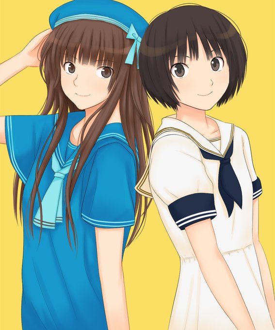 過去絵で美也と裡沙の誕生日お祝い 