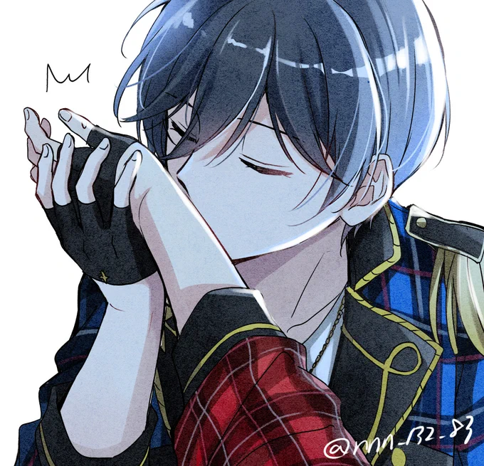 なんか拒否られるので仕方なく手首にキスする男 (ってのをスバル誕絵のおまけで考えてたんだけど)