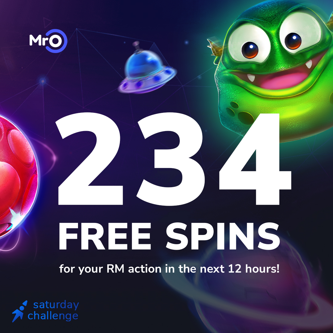 mrogames's tweet image. Spin much more with a 234 spins boost. More spins, more wins! Code: SAT234 #mrogames #gamingcommunity #challengechallenge