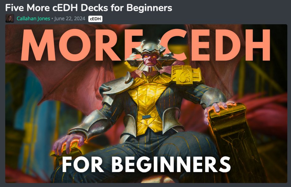 Five More cEDH Decks for Beginners!!!

I heard you want some cEDH decks for getting into the gaming. I've selected five more decks that have power (aka being able to win) while still also being able to teach you something about the format along the way! 

commandersherald.com/five-more-cedh…