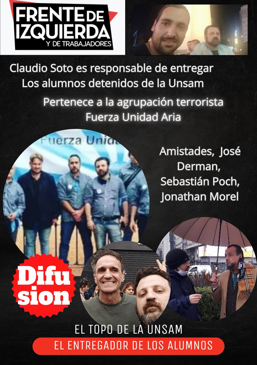 fdizquierdaLP's tweet image. Tendremos la seguridad de que @gkatopodis y @fmoreiraok a esta gente se la sacarán de encima, miren lo que son las filas de la libertad avanza, asesinos, pedófilos etc, eso no lo queremos en ningún espacio que aún con diferencias somos hermanos de lucha. 

Bancamos a @gkatopodis