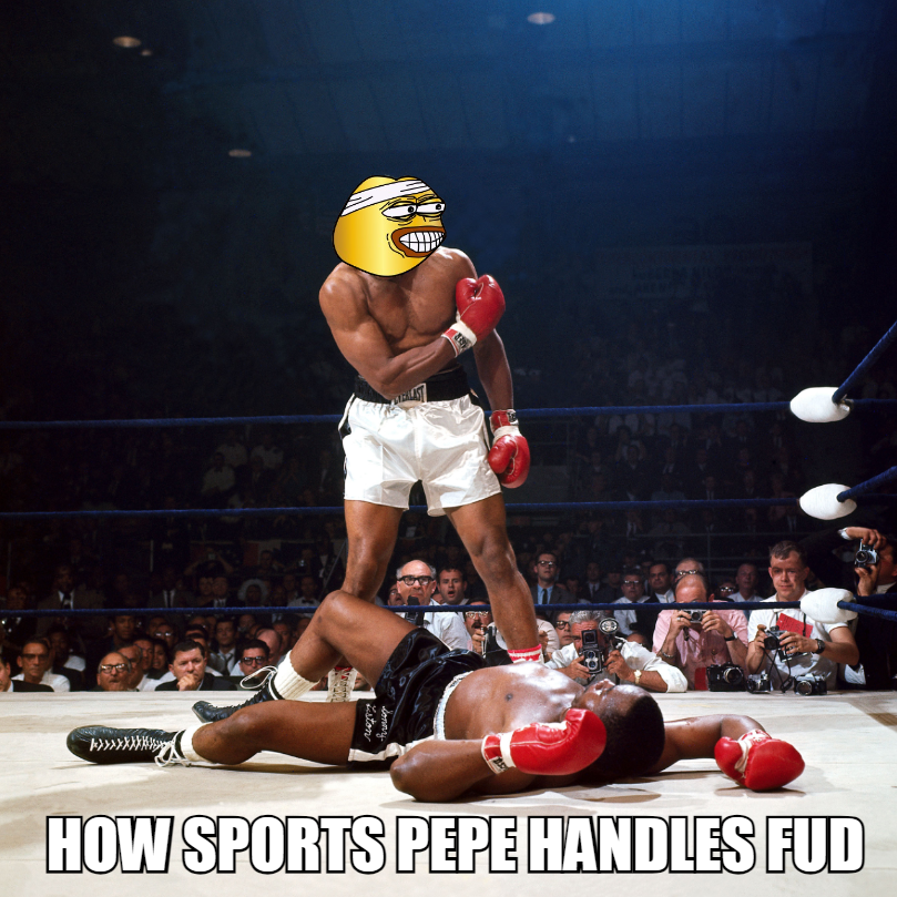 sportspepe1's tweet photo. We are preparing a completely transparent launch for you, there will be no room for Fudders.
If there are any left, Sports Pepe knows how to manage them!
#MuhammedAli #BOXINGMEME #MEMECOฤฐN #launchingsoon https://t.co/cTEWLlbAkU
