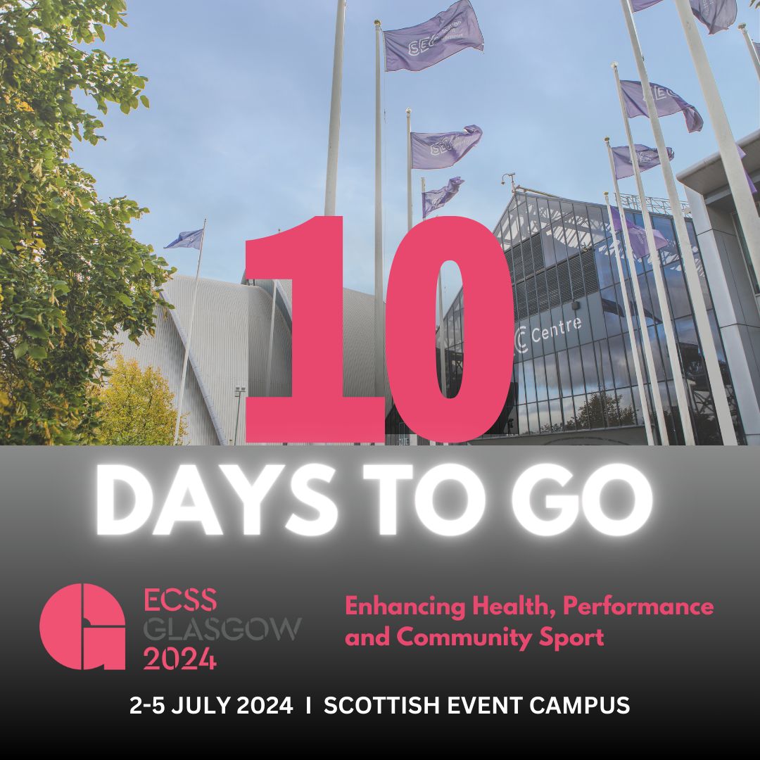 10 days until #ECSS2024! 🎉 

Are you ready for an unforgettable ECSS congress in #Glasgow, where sport science and innovation take centre stage?

<a href="/UniWestScotland/">UWS</a> <a href="/meetglasgow/">Glasgow Convention Bureau</a> #WeAreSportScience