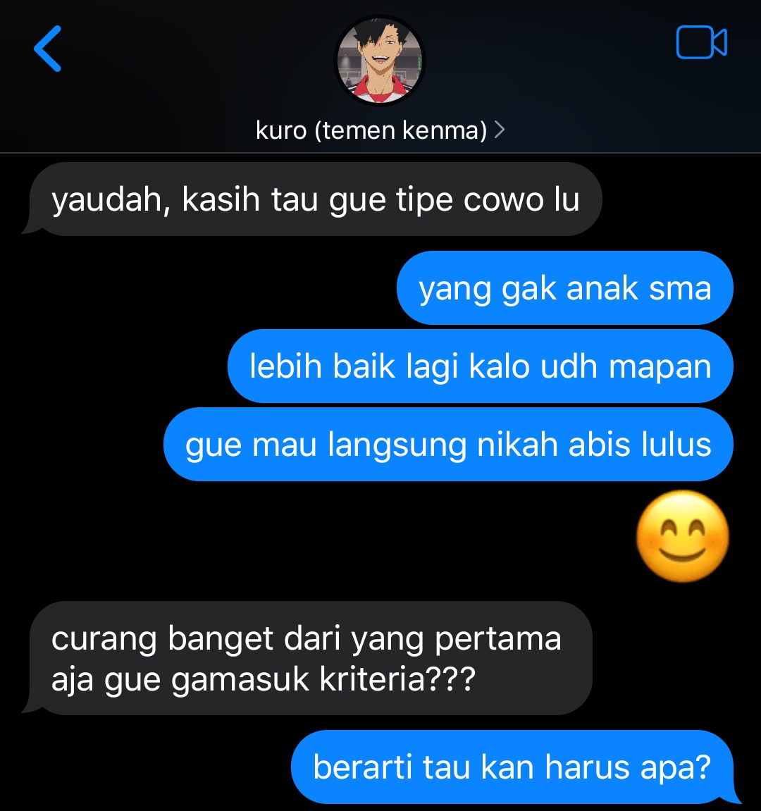 catastyph's tweet photo. ─haikyuu few tweet fanfiction 
kuro tetsurou x older fem!reader
.
how about now, am i your type yet? https://t.co/fSXVQHAbOa