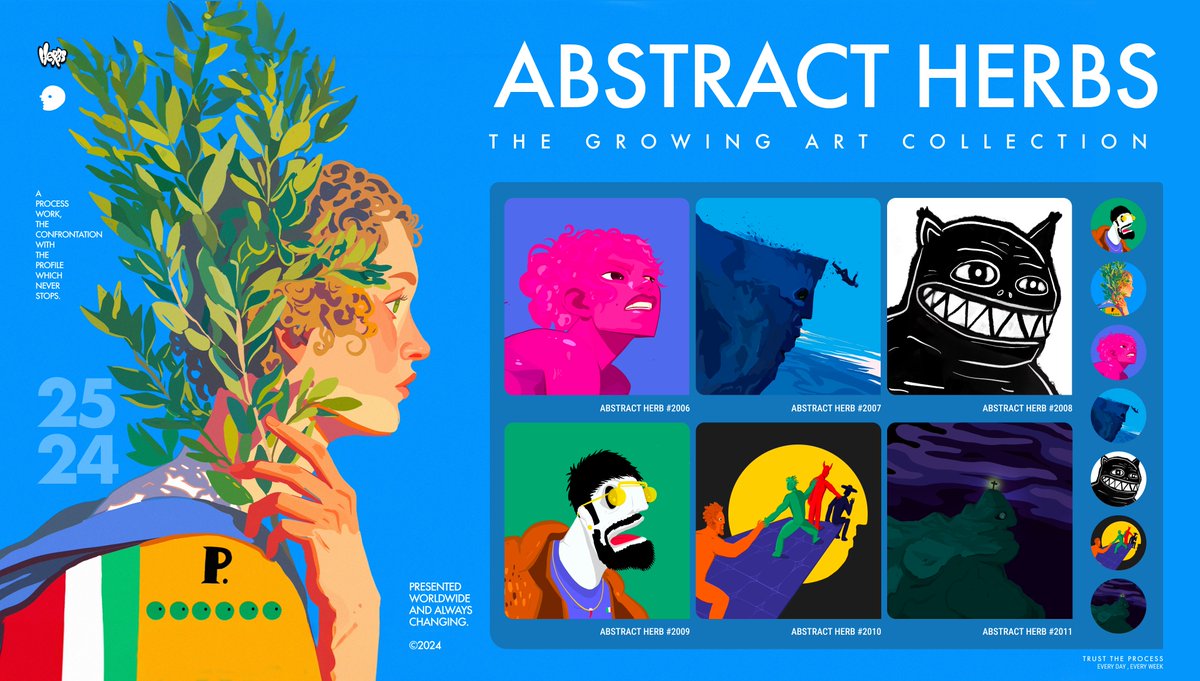 From dust till dawn, 

ABSTRACT HERBS - art. drop                 

week 24/2024              

Art Giveaway -> Like &amp; RT             
this post to win a piece of art!           
all details  👇