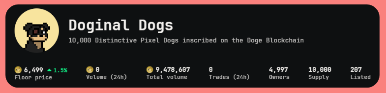 That Doginals crowd makes a lot of noise for a collection that's done...

*checks notes*

$0 in volume. Kind of impressive tbh.