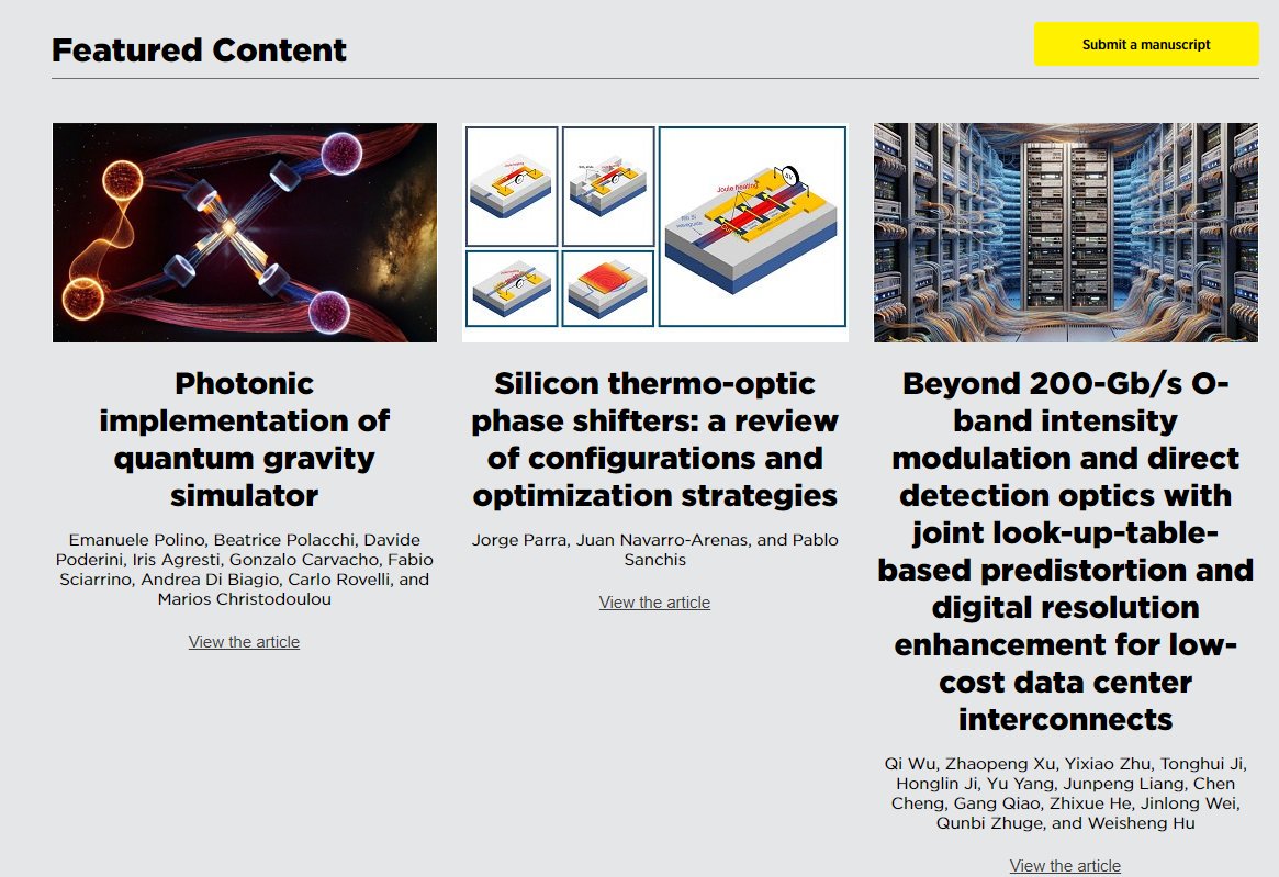😊Happy to see our review on silicon thermo-optic phase shifters featured on the Advanced Photonics Nexus webpage <a href="/SPIEtweets/">SPIE</a> 

doi.org/10.1117/1.APN.…