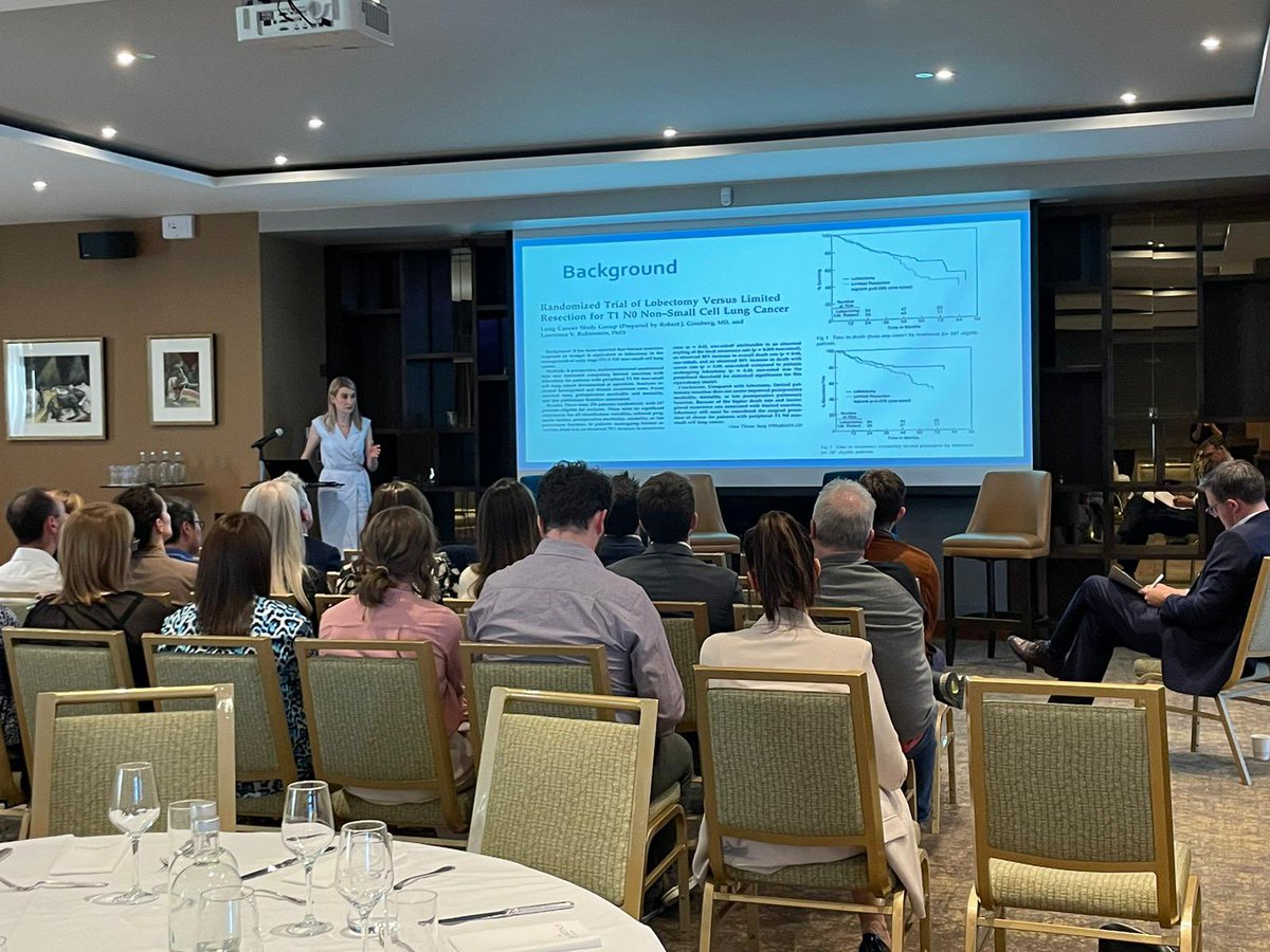 Tara_CTANP's tweet image. Ms Grainne Keegan, Cardiothoracic SPR,updated colleagues on the benefits of Sublobar resection in early stage non-small cell lung cancer @rmcd22 @ProfAlanSoo @ronanjohnkelly @hseNCCP @CancerUniGalway @saoltagroup