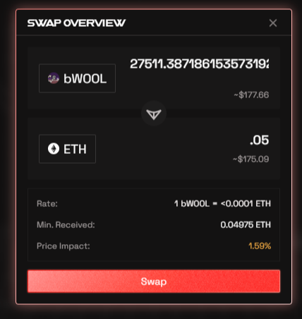 Stop making me sell $bwool for eth to buy golden shovels

<a href="/wolfdotgame/">Wolf Game</a>