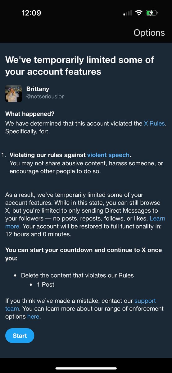 Hey <a href="/x/">X</a>, you suck! People tell me to kill myself every day on this app and no violations are found, but I got suspended for this?! <a href="/notseriouslor/">Brittany</a>