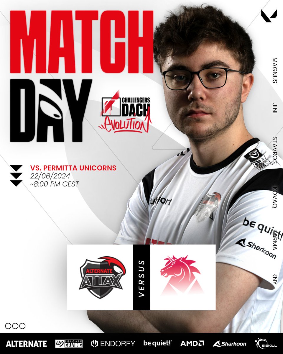 ATNattax's tweet image. 2⃣ Punkte ⏩ Playoffs

Das Ziel für heute ist klar, mit einem Win sichern wir uns die Top 6 in der @valleague_dach! Die Jungs sind ready und wir werden @pxu_valorant ordentlich einheizen 🔥

#ChallengersDACH | #aufgehtsattax