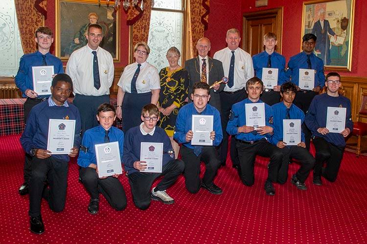 10 young people from Boys’ Brigade groups in Aberdeen and District were presented with President's Badge Certificates at a presentation ceremony in Aberdeen Town House this week #LifeToTheFull #BoysBrigade