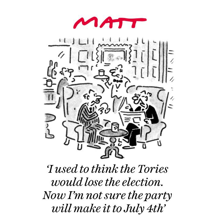 Cartoon4sale's tweet photo. Matt on #Tories #GeneralElectionJuly4 - political cartoon gallery in London https://t.co/dePcTdnXF6 https://t.co/c30WuaeZJu