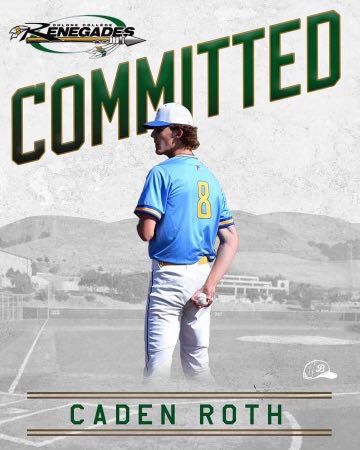 Caden Roth (@cadenroth12) on Twitter photo I’m beyond grateful to announce my commitment to Ohlone College. I would like to thank my family, friends, and coaches who have pushed me to be where I am today. Couldn’t be more excited for the next chapter 🟢⚪️
<a href="/OhloneBaseball/">Ohlone College Baseball</a> <a href="/EstefenValdez/">Estefen “Coach Stef “ Valdez</a> <a href="/ColeMauter/">Cole Mauter</a> <a href="/falcon_hardball/">Foothill Falcon Baseball</a> I’m beyond grateful to announce my commitment to Ohlone College. I would like to thank my family, friends, and coaches who have pushed me to be where I am today. Couldn’t be more excited for the next chapter 🟢⚪️
<a href="/OhloneBaseball/">Ohlone College Baseball</a> <a href="/EstefenValdez/">Estefen “Coach Stef “ Valdez</a> <a href="/ColeMauter/">Cole Mauter</a> <a href="/falcon_hardball/">Foothill Falcon Baseball</a>
