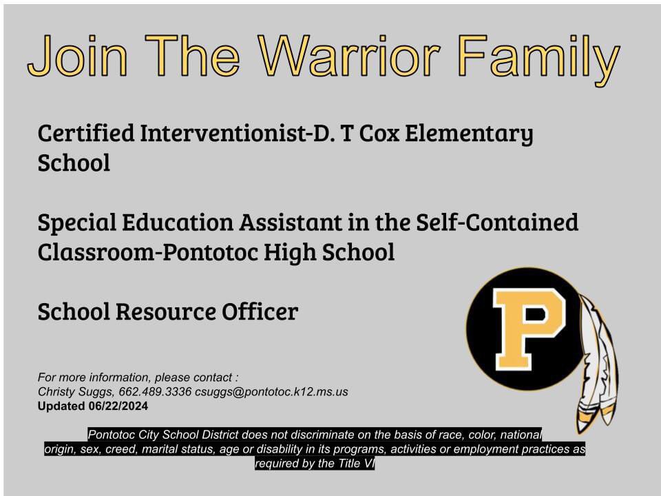 Pontotoc City School (@pcsdwarriors) on Twitter photo 