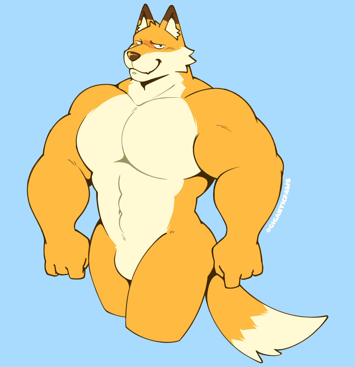 Buff foxxo Blan <a href="/bla_woofer/">Blan P. Woofer</a> 💪🦊✨