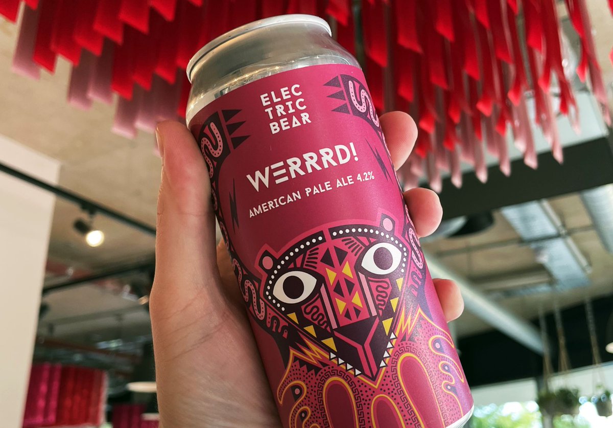 The sun is still shining! ☀️ Open until 10pm with Werrrd! from @ElectricBearUK chilled and ready to drink.

Immensely crushable pale, bright aromas of pink grapefruit, mango, and orange rind follow through into the flavour that ends with a piney and zippy bitterness.