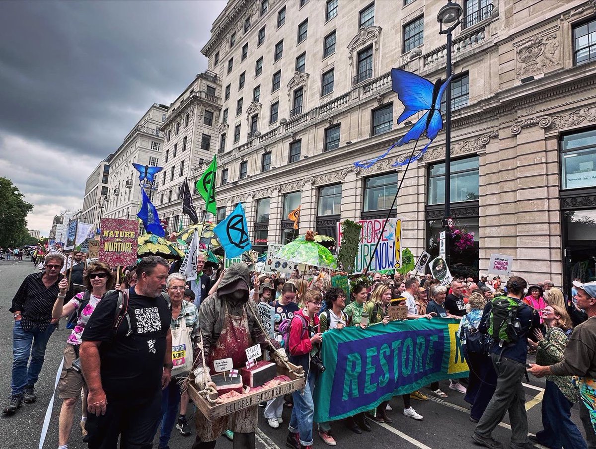 Today all sectors of society and community came together to stand up for nature like never before. And it was powerful. We can be the leaders we’re looking for and the change our planet needs. 
👊🌎💙💚
<a href="/RNNMarch/">Restore Nature Now</a> 
#RestoreNatureNow
<a href="/WildlifeTrusts/">The Wildlife Trusts</a>