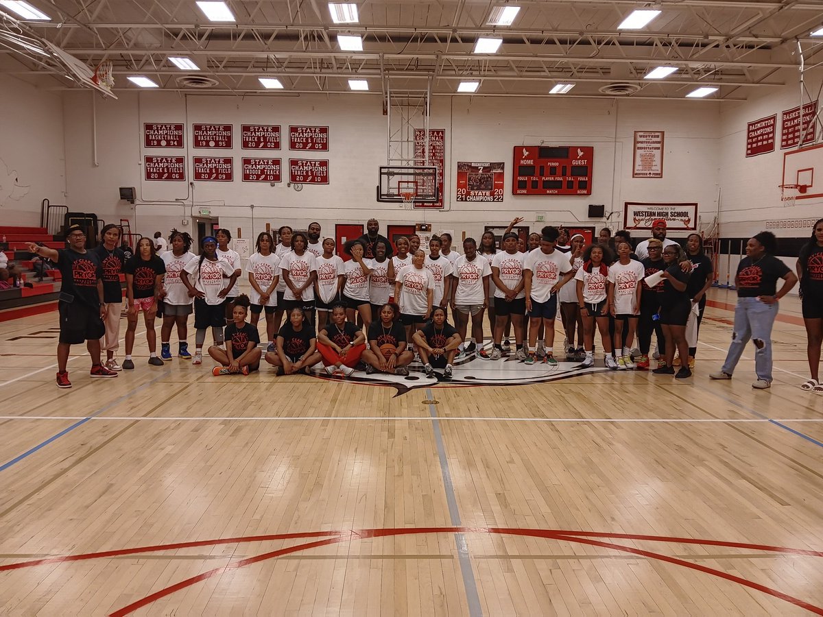Great turnout today at Western for the first Ny’Ceara Pryor Camp!