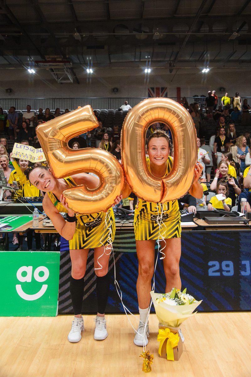 Celebrating 50 @netballsl appearances today, Ella Bowen 🥹😍

A huge milestone for such a young player! Well done, Ella!! 🥳

#NSL2024 #netball