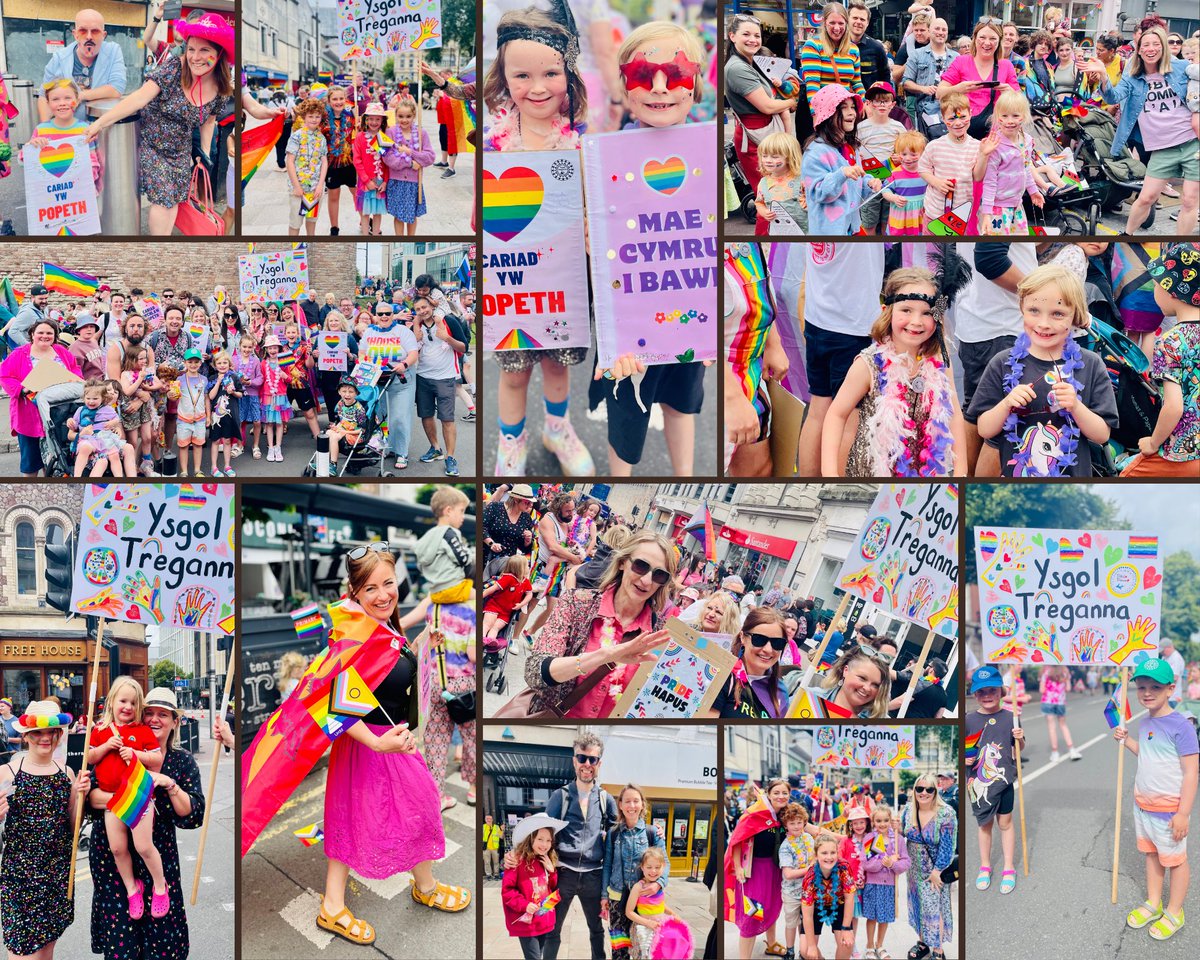 YsgolTreganna's tweet photo. Môr o liw a hapusrwydd | A rainbow of happiness 🌈 

Diolch o galon am eich cefnogaeth ~ Thank you for your support 🫶🏼 #TeuluTreganna

#PrideCymru @PrideCymru @CP2TC_CPIDd @cyngorcaerdydd @Urdd @UrddCaerdyddFro https://t.co/e6XPNprDTR