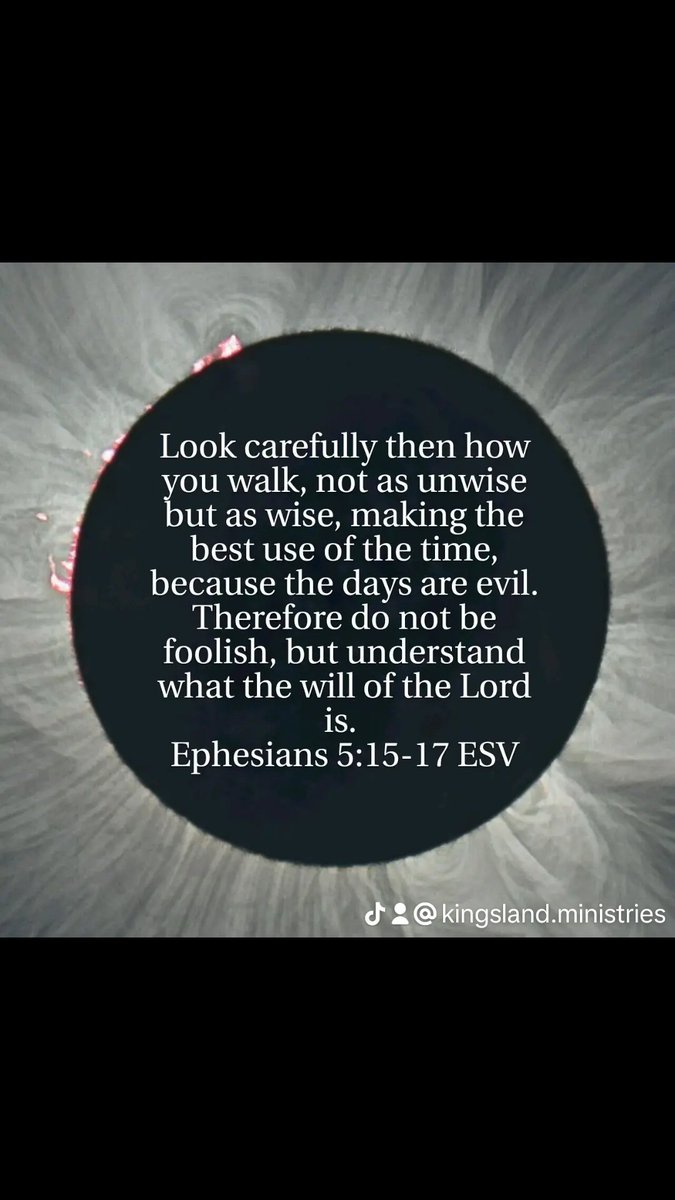 KLMHoustontx's tweet image. Verse of the Day of June 22, 2024

1) #TimeIsAGiftFromGod
2) #UseItWisely
3) #WalkInWisdom
4) #LiveInLightOfSpiritualRealities
5) #GrowInMaturity