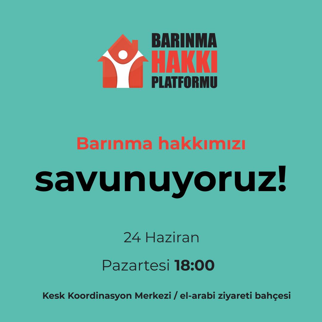 Memleketimiz için, yaşamlarımız için, barınma hakkımıza sahip çıkmak ve söz, yetki karar Hatay halkına demek için kurulacak Barınma Hakkı Platformu'nun basın toplantısında biz de yer alacağız. Ortak taleplerimizin sesini yükseltecek bu platforma güç verelim ✌️