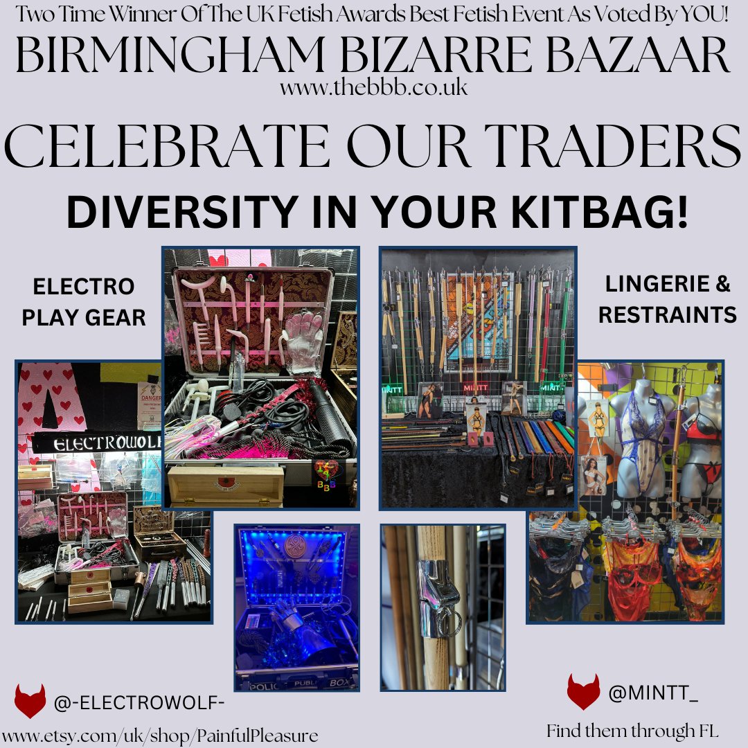 BBBAltFetBazaar's tweet photo. ElectroWolf The purveyor of all things electro! EW has a huge range (and we really mean huge) range of eclectic and electric additions to your machines.
#trader #spotlight #ourtraders #learnabouttheproducts #askadvice #tradersupport https://t.co/BVN8Xj4dH0