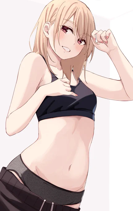 こういうシンプルなワイヤレスブラつけてたりスポブラつけてるキャラ好き