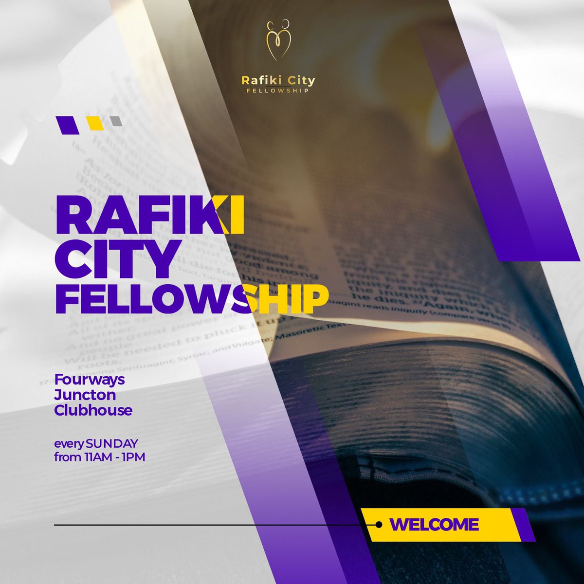 Hello Friends of God! We welcome you tomorrow for an uplifting worship service at Rafiki City Fellowship. Our service starts from 11:00 am to 1:00pm. Karibuni sana.#Sundayservice