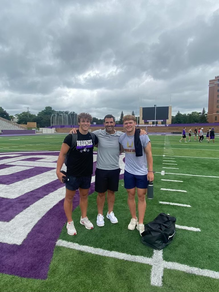 After a great camp and conversation with <a href="/BrandonLabath/">Brandon Labath</a> I’m grateful to receive my first D1 offer from the University of St. Thomas! Roll Toms! <a href="/CoachNickleson/">Jaren Nickleson</a> <a href="/Coach_Caruso/">Coach Glenn Caruso</a> <a href="/CoachBakker/">Gabe Bakker</a> <a href="/coach_strube/">Drew Strube</a>