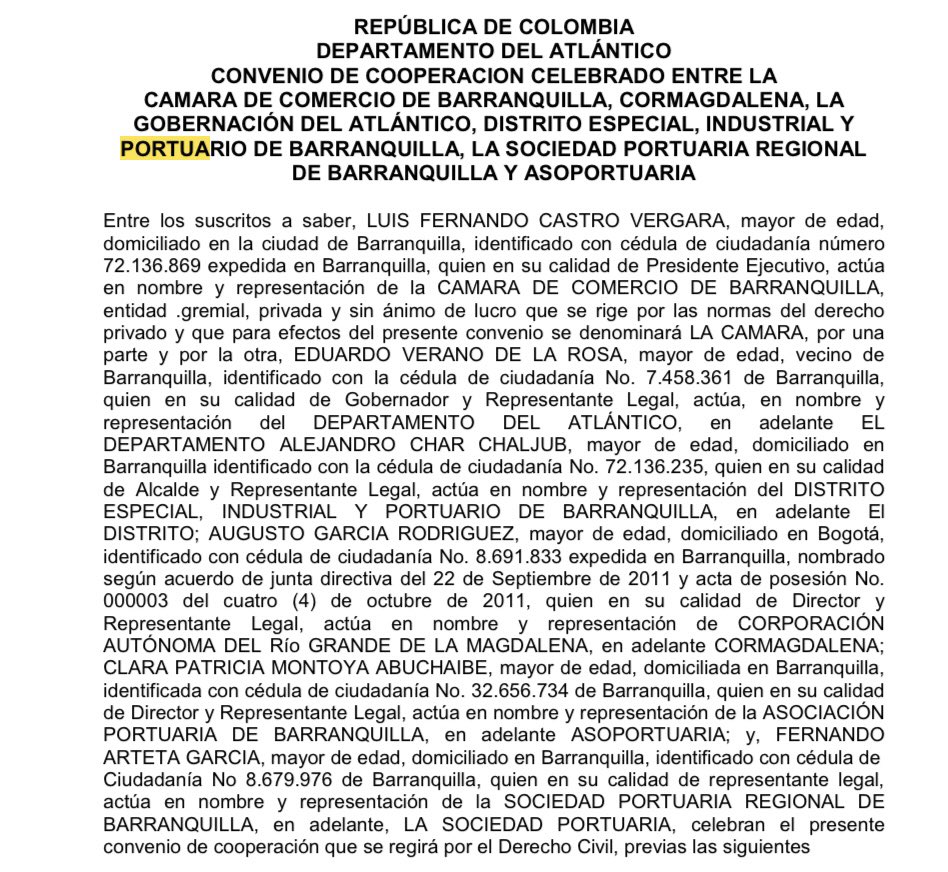 RenzoMontalvoJ's tweet photo. @lunadavid demos el debate publico de los presuntos actos de “CORRUPCIÓN” de tu suegro @AugustoNGarciaR como director de @Cormagdalena en el contrato que investiga el @FBI ODEBRETCH / NAVELENA (#GERLEIN) y los contratos que favorecieron a la concesión portuaria @puertobq donde los jefes políticos de tu suegro @AugustoNGarciaR apropió indebidamente recursos públicos a @puertobq para presuntamente “ENRIQUECER ILÍCITAMENTE” a @CharAbdalaFuad @ArturoCharC @AlejandroChar, donde eran accionistas; quienes le han adjudicado más de 15 mil millones de dólares en publicidad a #RICARDOCHAMS (#SIGNOPUBLICIDAD) empresa de un tío de tu concuñado, esposo de la hija de @AugustoNGarciaR
@petrogustavo @Aidarragaf @STransparencia tienen todo los indicios, medio fundados y pruebas con pleno convencimiento, más allá de toda duda razonable, como director de la política criminal del Estado para ordenar a la @FiscaliaCol la priorización de presuntos casos de “CORRUPCIÓN” en @Cormagdalena en relación a @AugustoNGarciaR e iniciar los procesos de EXTINCIÓN DEL DOMINIO ⚖️💸