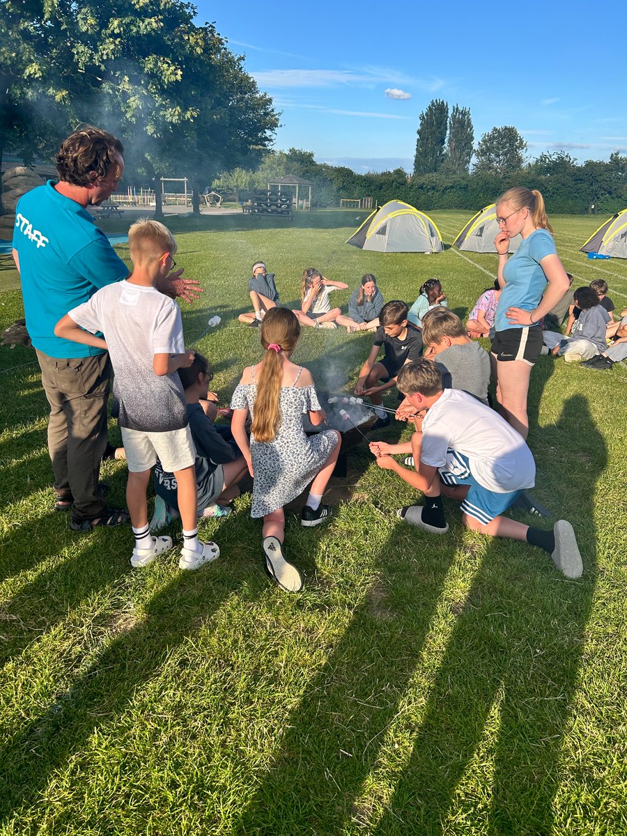 Ending a great day cooking smores around the camp fire!