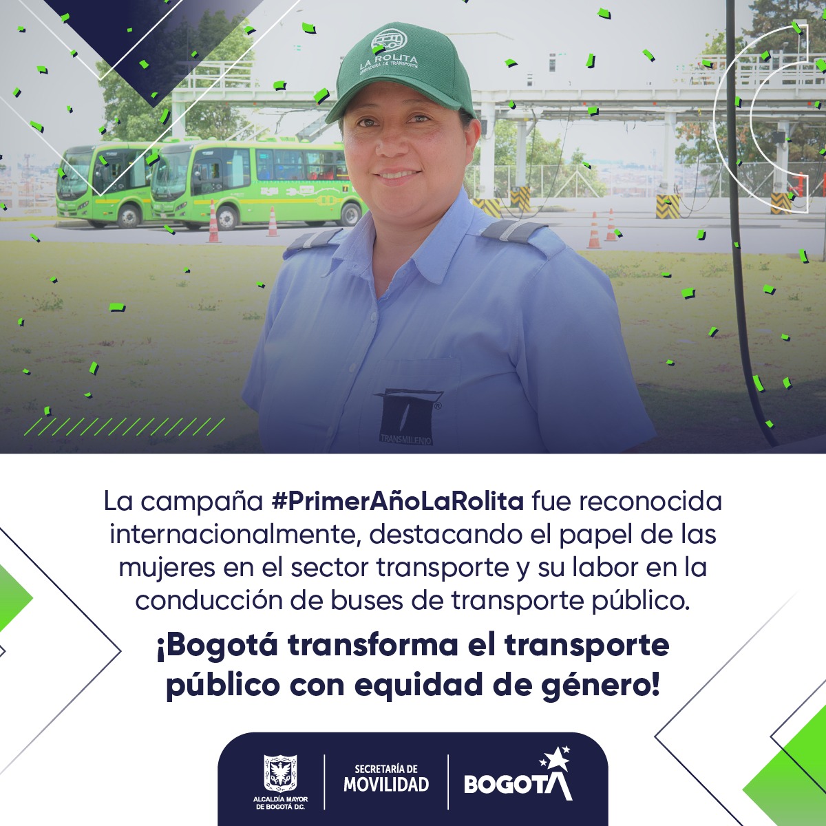 SectorMovilidad's tweet image. 🥳Somos líderes en movilidad sostenible y junto a @c40cities, hemos sido reconocidos con el Premio @polaris_awards, por la iniciativa #PrimerAñoLaRolita, que empodera a 430 mujeres como conductoras de buses en Bogotá. #Polaris24
