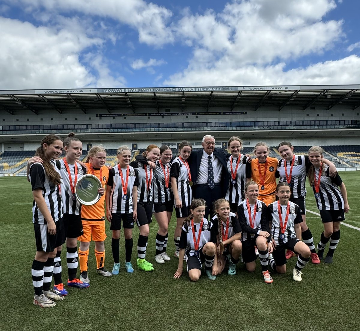 Absolutely honoured to have “Sir Bob” in the crowd to watch the girls become National Champions.

He simply is Mr Knowsley St.Helens &amp; so many players over the decades owe him
so much for guiding their football journey.

Thank you Bob.