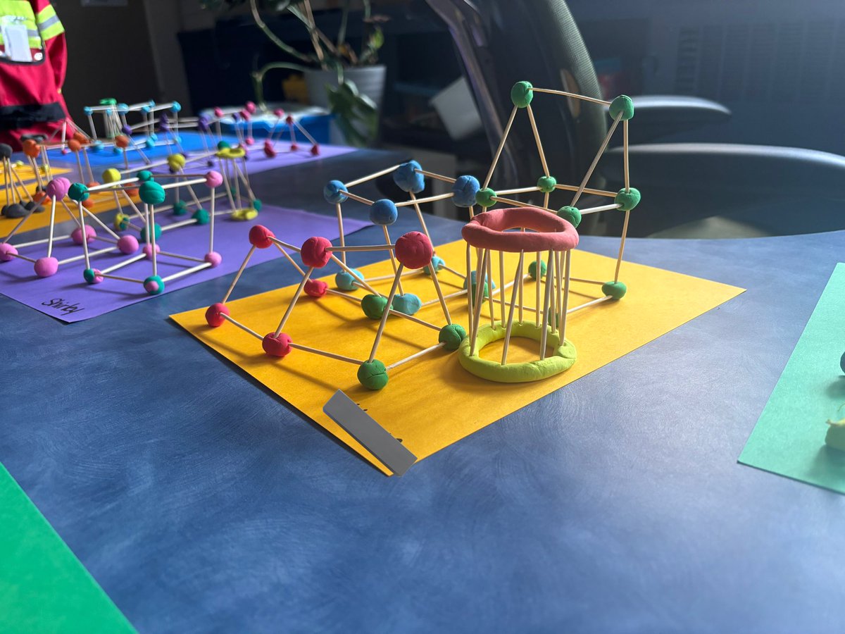 missmsolomon's tweet photo. 3d building with air model clay and toothpicks! Kids loved it so much! They even made a cylinder. https://t.co/QZACccSKUj