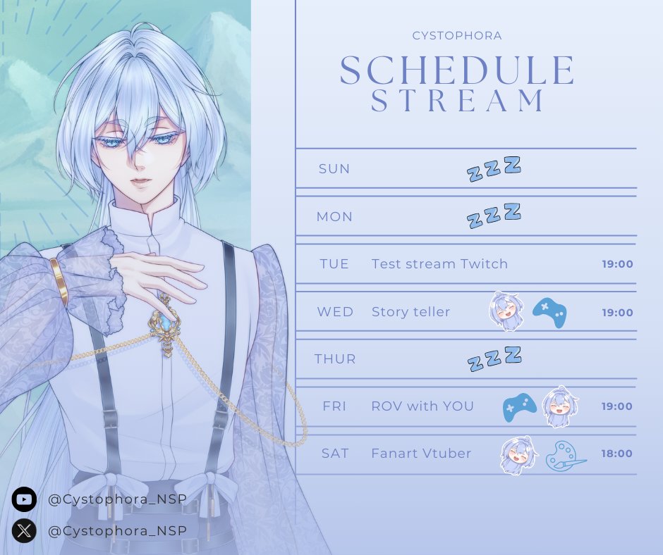 Cystophora_SK's tweet photo. Schedule Cystophora 23 - 29 June   

#CystophoraSK #CysUp #schedule #Streams #Vtuberthai #VtuberTH #วีทูปเบอร์ไทย #NSProject https://t.co/ltv52hW3Nr