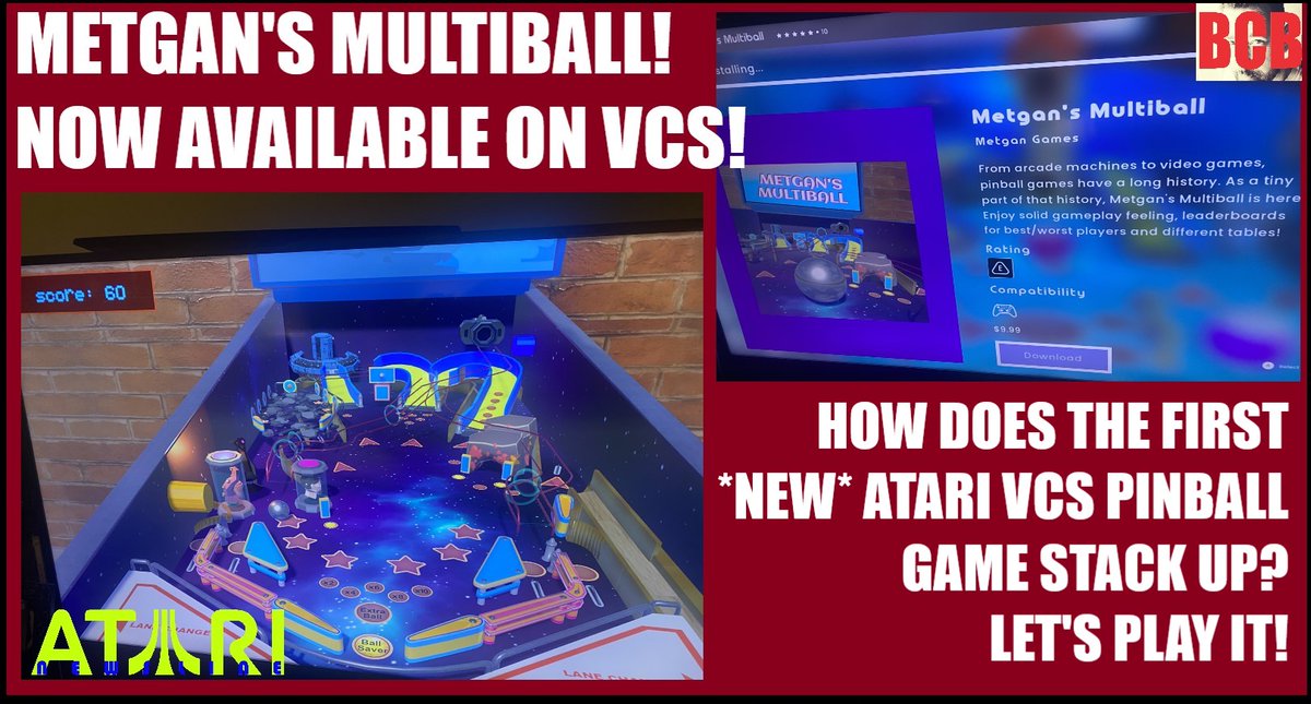 ballistikcoffee's tweet image. Missed it? #MetgansMultiball is NOW AVAILABLE on @TheAtari_VCS! The first new #videopinball #game for the system! Will you purchase? More soon on the next #AtariNewsline! ☄️#atari #atarivcs #vcs #gaming @metgan_games Click: youtu.be/bcp-jx0J5rY