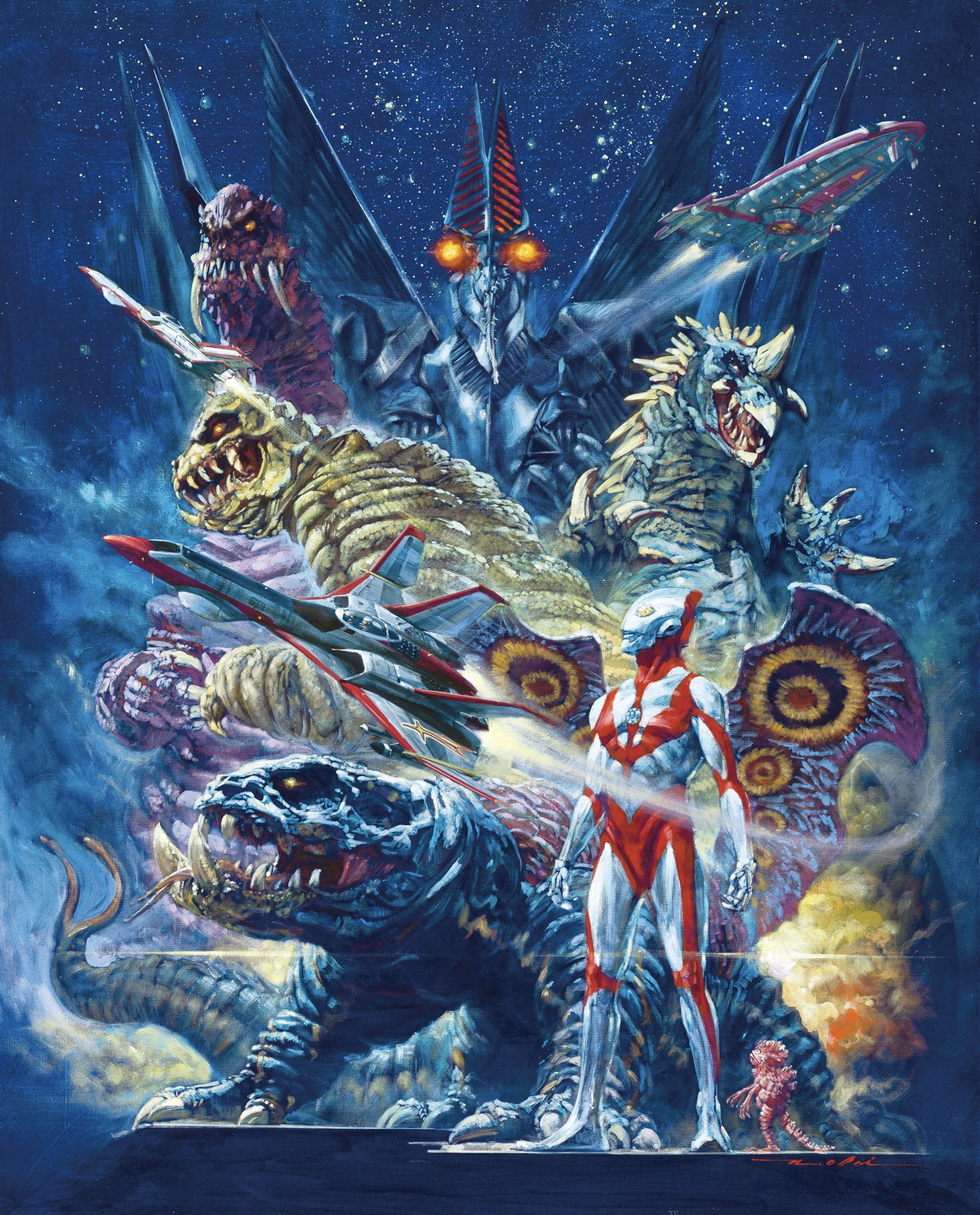ウルトラマンパワード　生頼範義氏デザインB1ポスター ウルトラマンパワード 生頼範義氏デザインB1ポスター （のうみそ